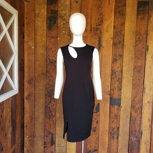 ASOS Black Texture Cut Out Dress